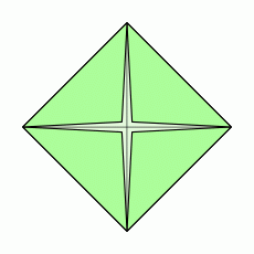 Origami Blintzform Schritt 3