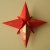 Origami Weihnachsstern aus einem Blatt Washi